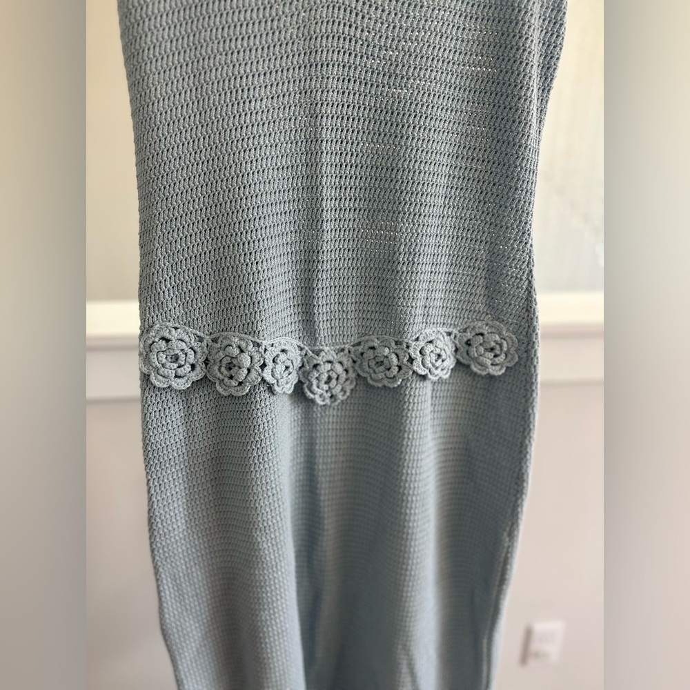 Commense Elegant Blue Crochet Maxi Dress - Picture 6 of 10